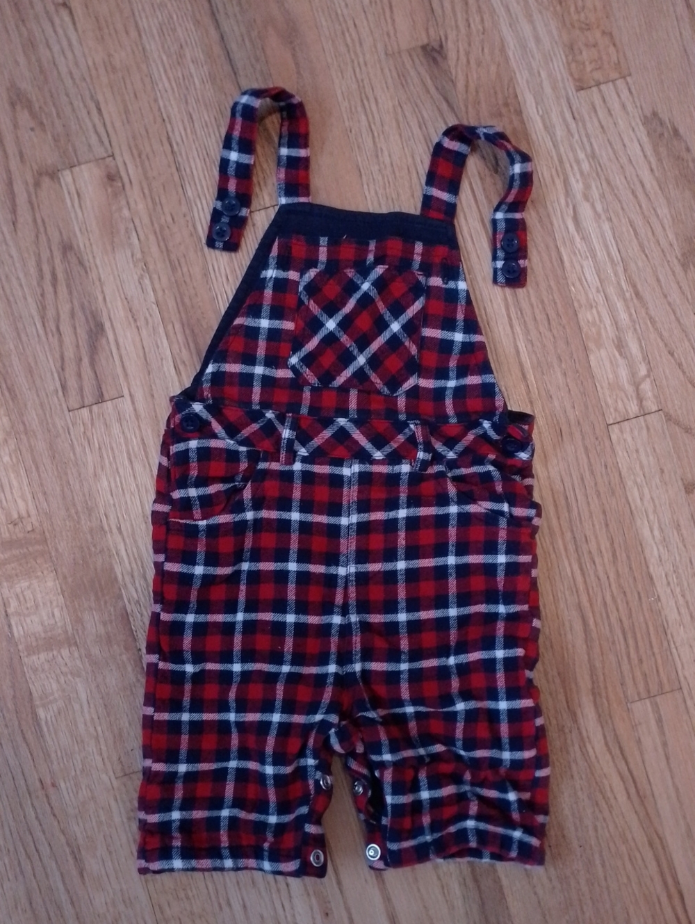 Minnie Minors Adorable Red Plaid Overalls Jumper 3-6 Months